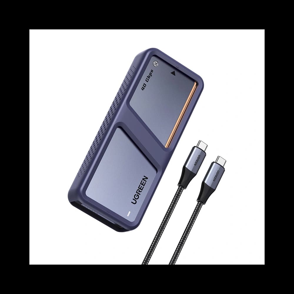 Ugreen D703 M.2 NVMe SSD ház, USB4 (Szürke) - 1