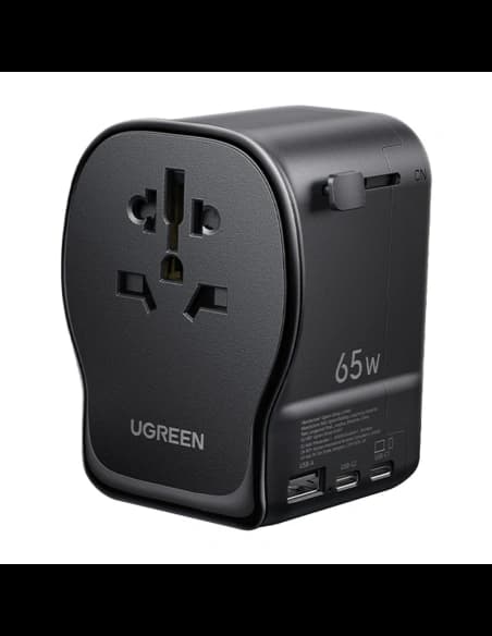 Uniwersalny adapter podróżny / ładowarka sieciowa Ugreen S550, 65W, 2x USB-C, 1x USB-A