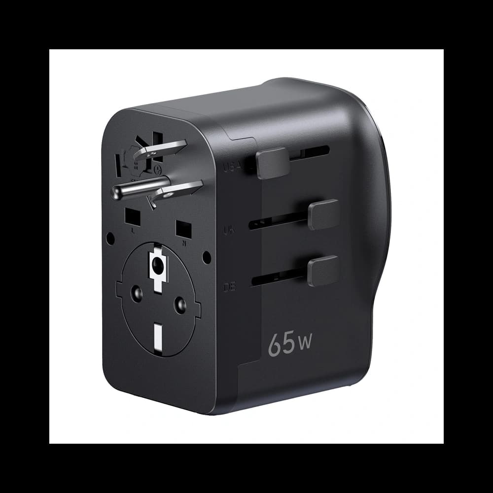Uniwersalny adapter podróżny / ładowarka sieciowa Ugreen S550, 65W, 2x USB-C, 1x USB-A - 5