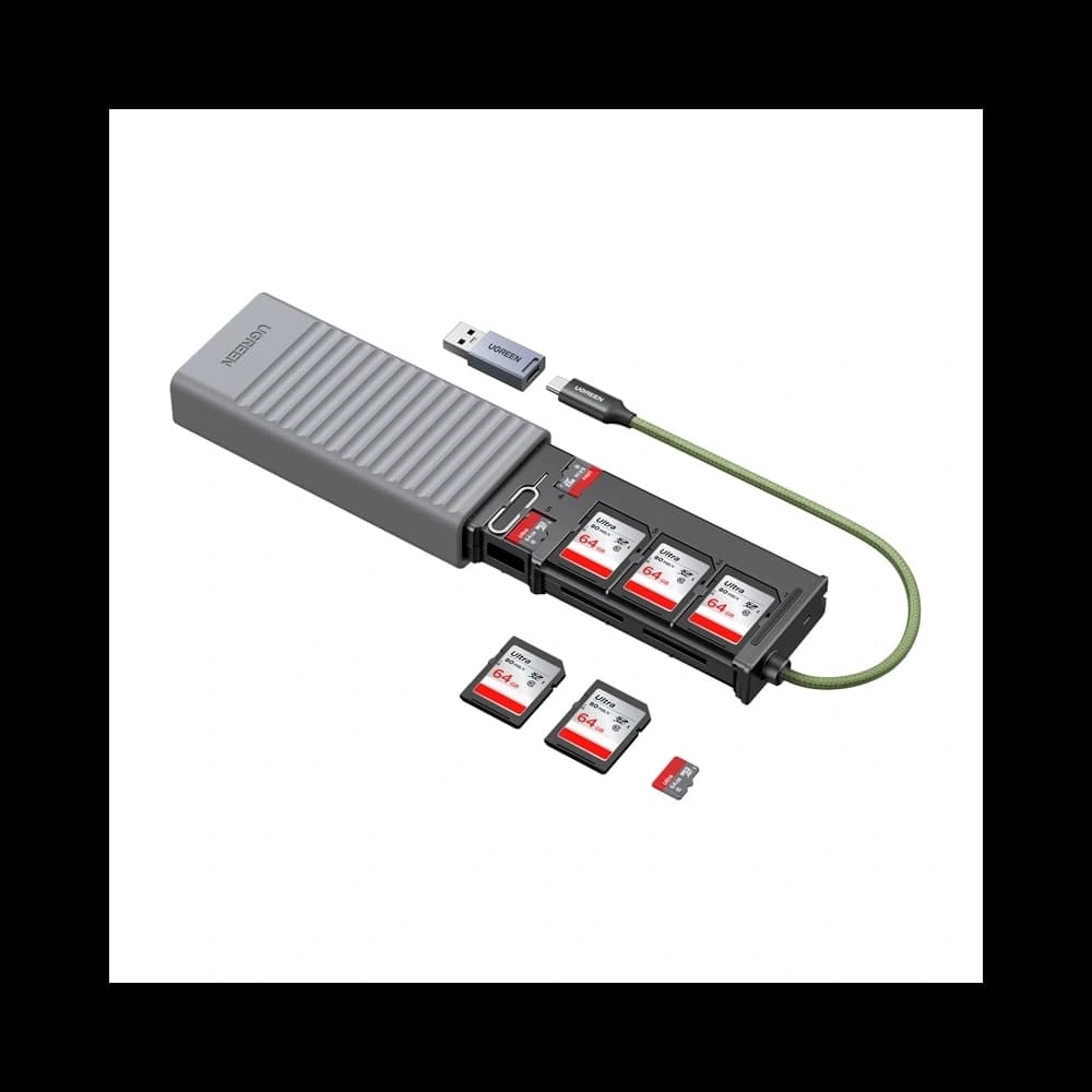 Adapter / Czytnik kart pamięci Ugreen CM856, USB / USB-C, do kart SD i microSD - 3