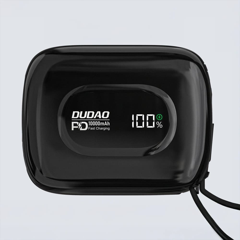 Powerbank Dudao K32 10000 mAh z wbudowanym kablem USB-C/Lightning - czarny - 2