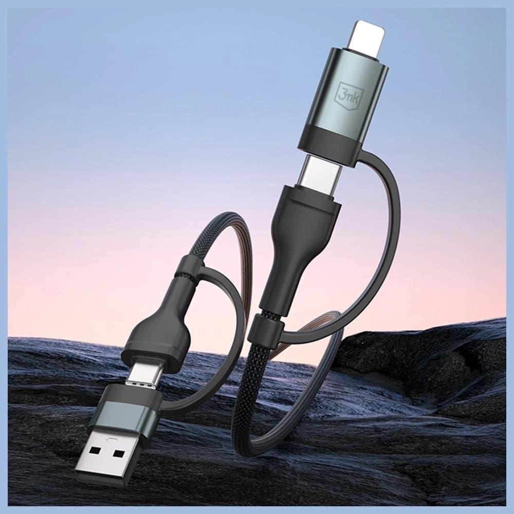 Kabel 3MK Hyper Cable N-SERIES           USB-A/USB-C do USB-C/Lightning 1.2m 9V/2A 60W - 4