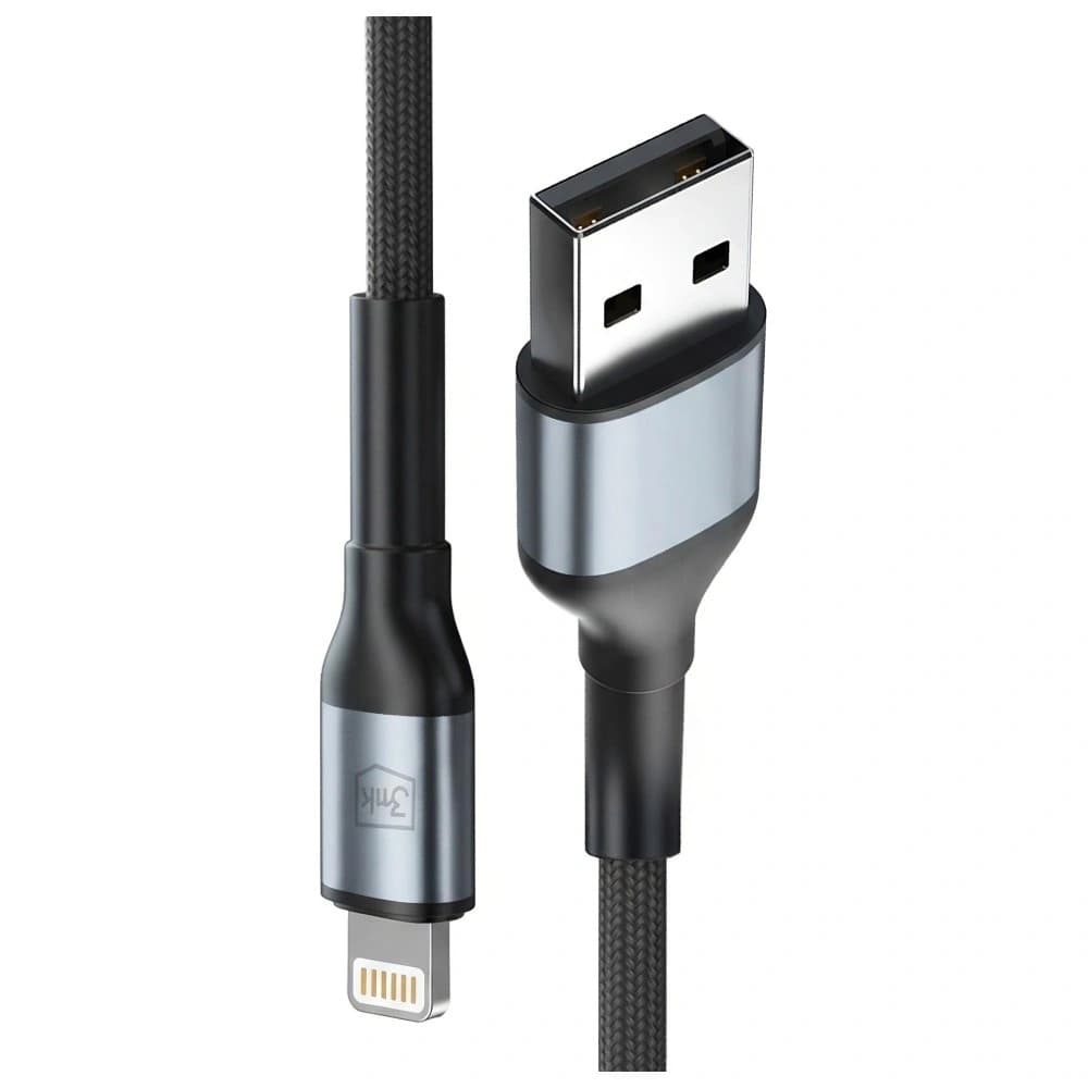 Kabel 3MK Hyper Cable N-SERIES USB-A do  Lightning 1m 5V/2.4A 12W czarny - 2