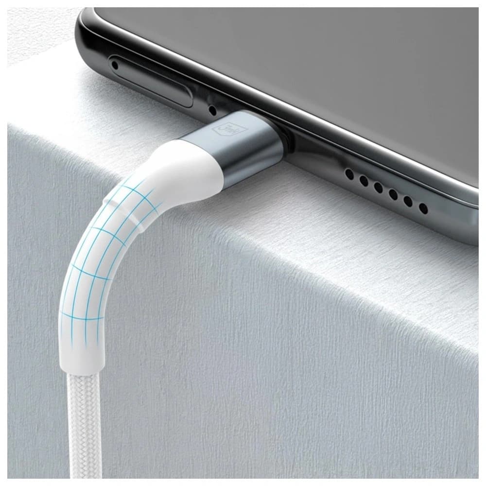 Kabel 3MK Hyper Cable N-SERIES USB-A do  USB-C 1m 9V/2A 18W biały - 5