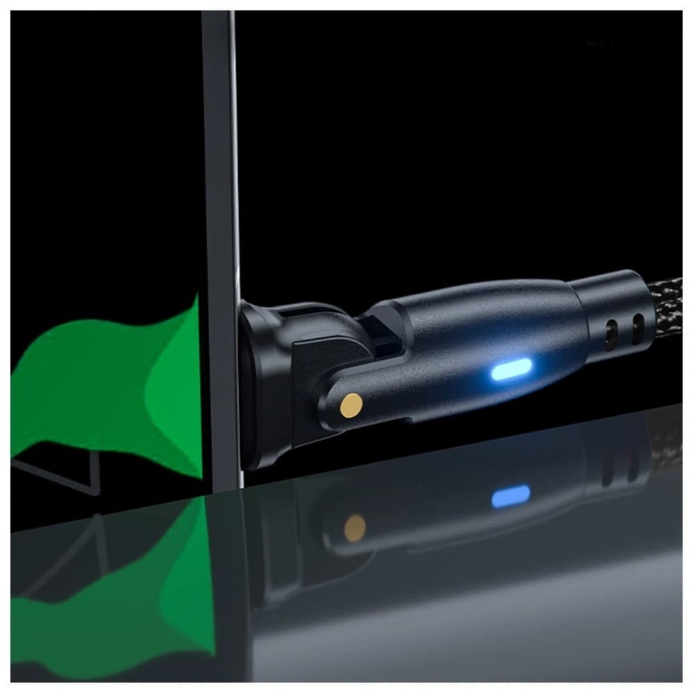 Kabel 3MK Hyper Cable N-SERIES USB-C do  USB-C 2m 20V/3A 60W obrotowy czarny - 5