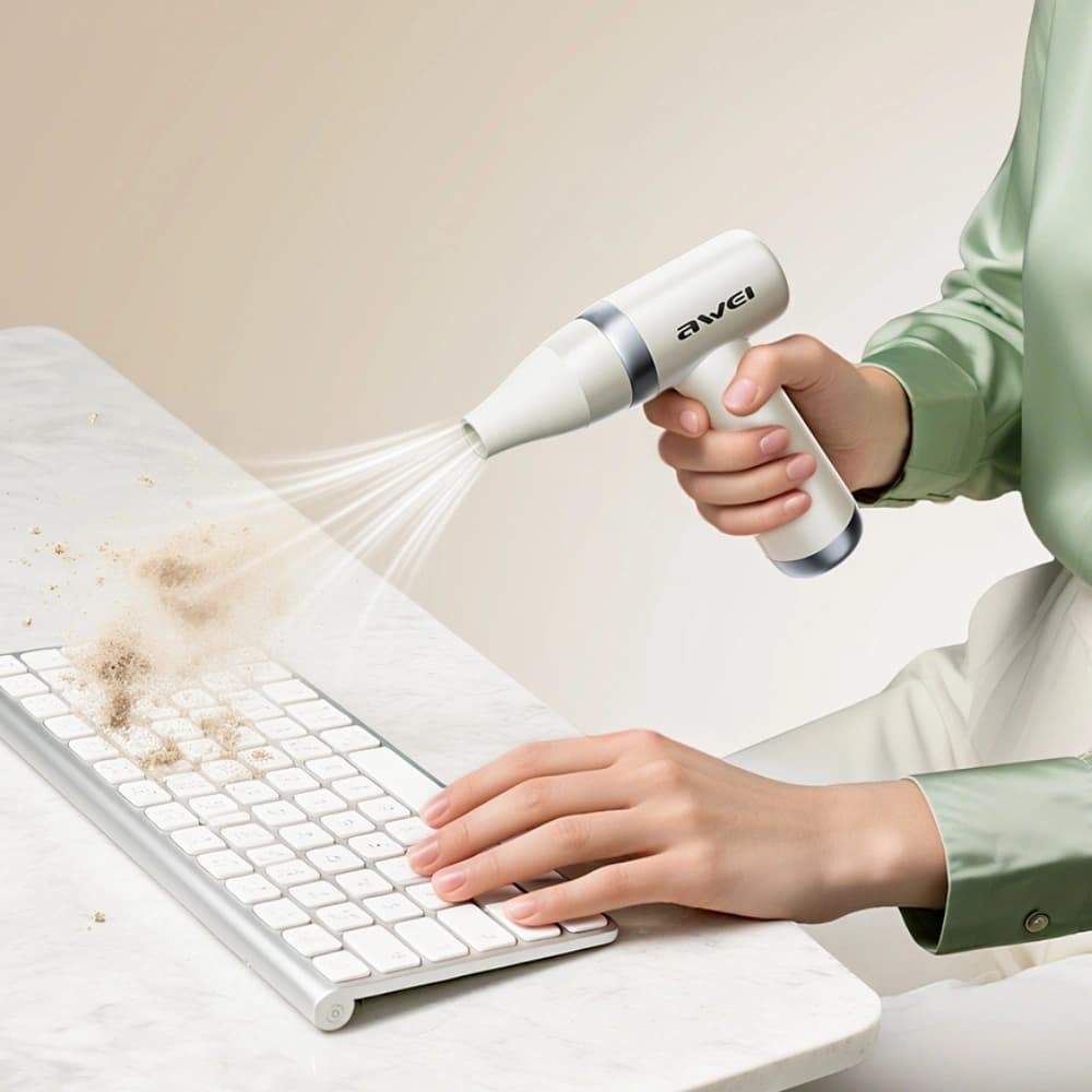 Wielofunkcyjny wiatrak AWEI F40 3w1      3300mAh biały - 6