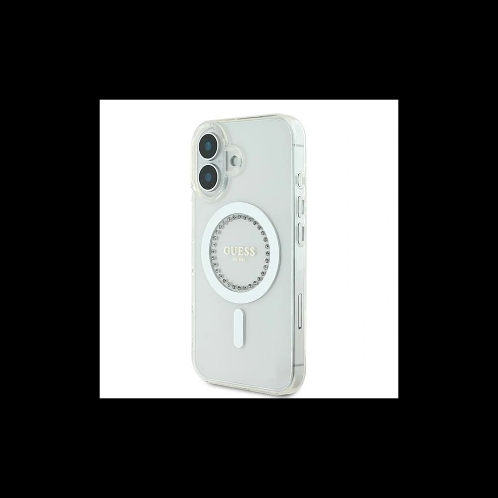 Guess Apple iPhone 16 Plus hardcase IML Rhinestones MagSafe alb - 2