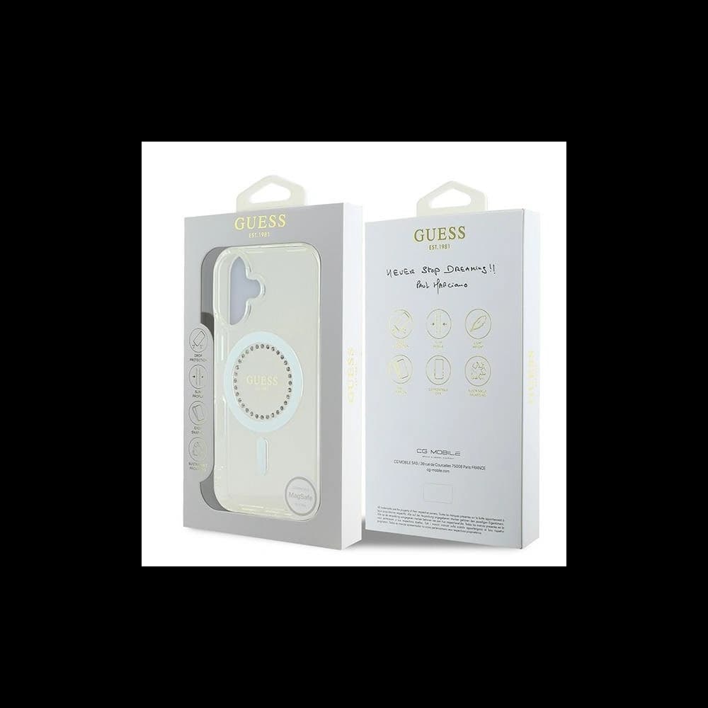 Tippelj az Apple iPhone 16 keménytokjára IML gyémántokkal MagSafe fehér színben. - 8