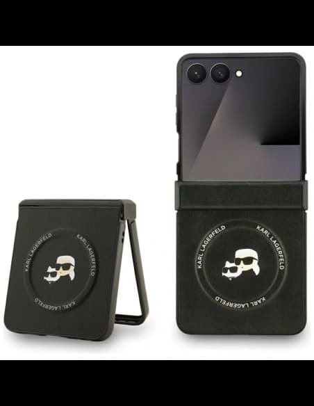 Karl Lagerfeld Karl&Choupette Pin MagSafe Samsung Galaxy Z Flip7 černý