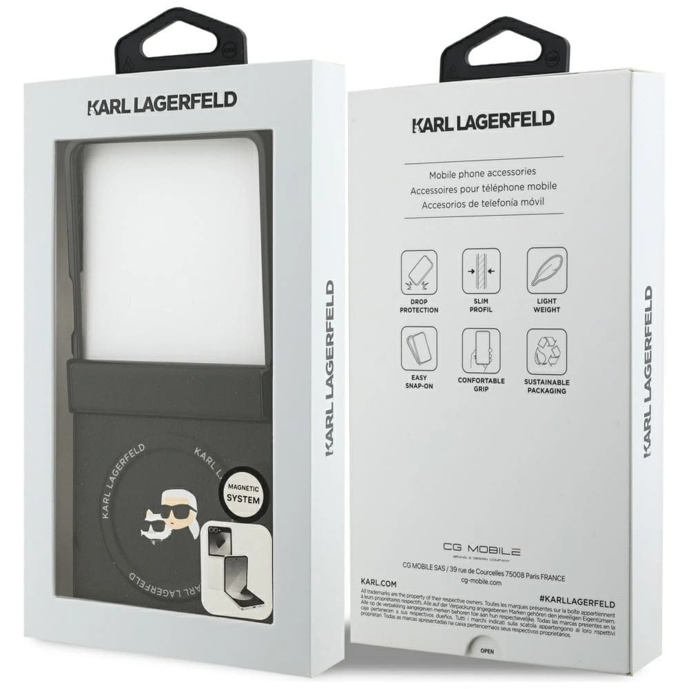 Karl Lagerfeld Karl&Choupette Pin MagSafe Samsung Galaxy Z Flip7 černý - 8