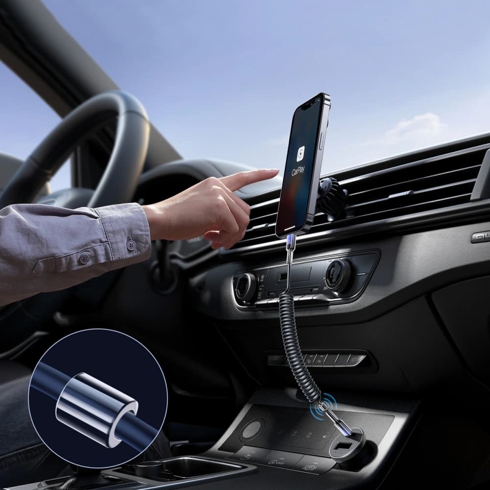 [CR] Kabel spirálový Joyroom S-A43 Crystal-Clear Series 30W USB-C / Lightning 1,5m černý - 4