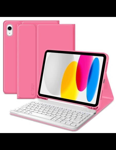 Tech-Protect SmartCase Pen + Klávesnice Apple iPad 10,9" 2022 / 11" 2025 Magenta