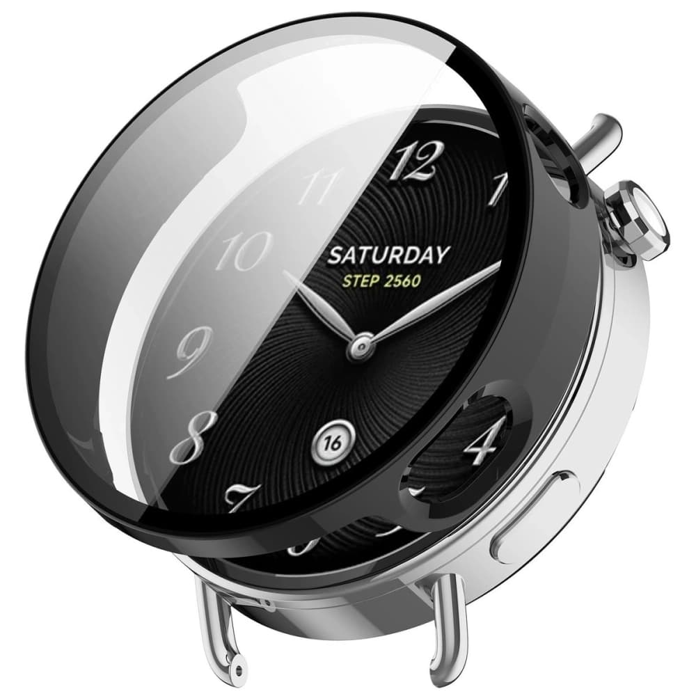 Bizon Case+Glas Uhr Xiaomi Watch S4 41mm schwarz - 4