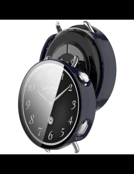 Bizon Case+Glas Uhr Xiaomi Watch S4 41mm blau