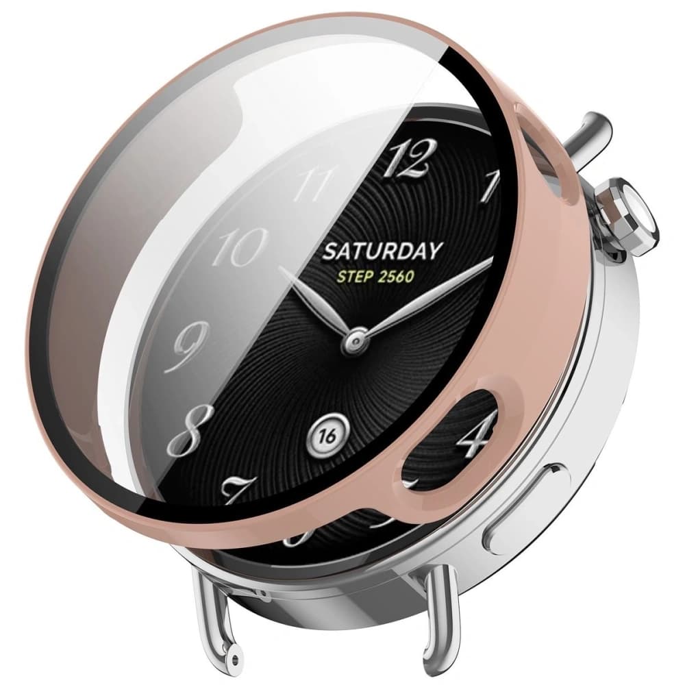 Bizon Case+Glass Uhr Xiaomi Watch S4 41mm pink - 4