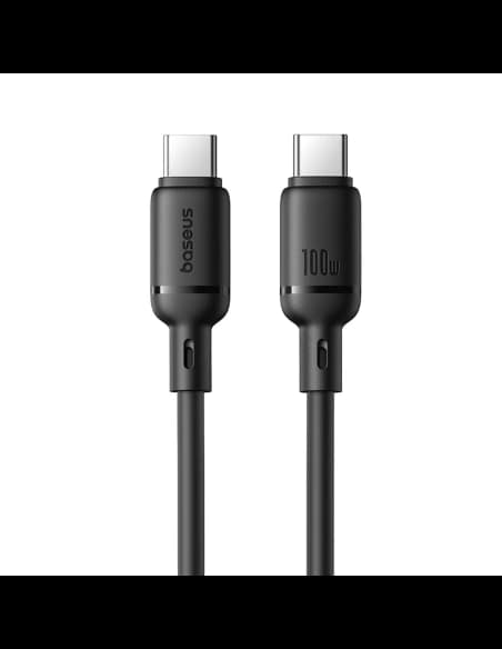 Baseus Silky Series 100W USB-C na USB-C kabel 1m černý