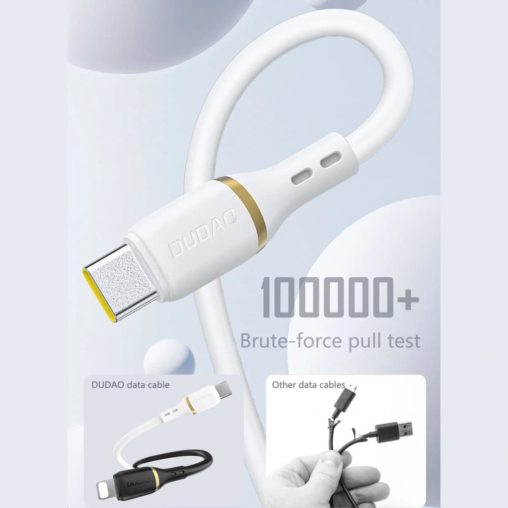 Dudao L25C USB-C na USB-C kabel 60W 1m bílý - 2