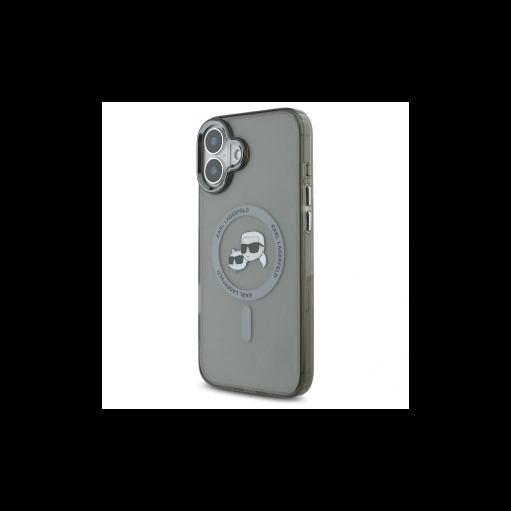 Karl Lagerfeld Apple iPhone 16 Plus hardcase IML Metal Karl&Choupette Head MagSafe černý - 2