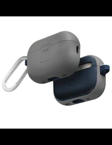 UNIQ Clyde Lock Case Apple AirPods Pro 2 křída šedá-námořnická modrá