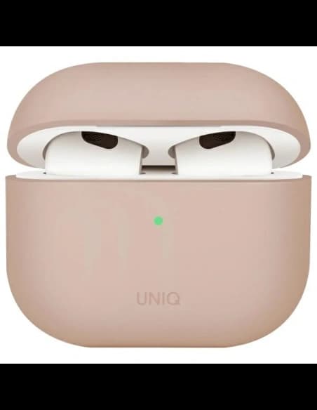 UNIQ Lino Apple AirPods 4 Silicon roz pudră roz