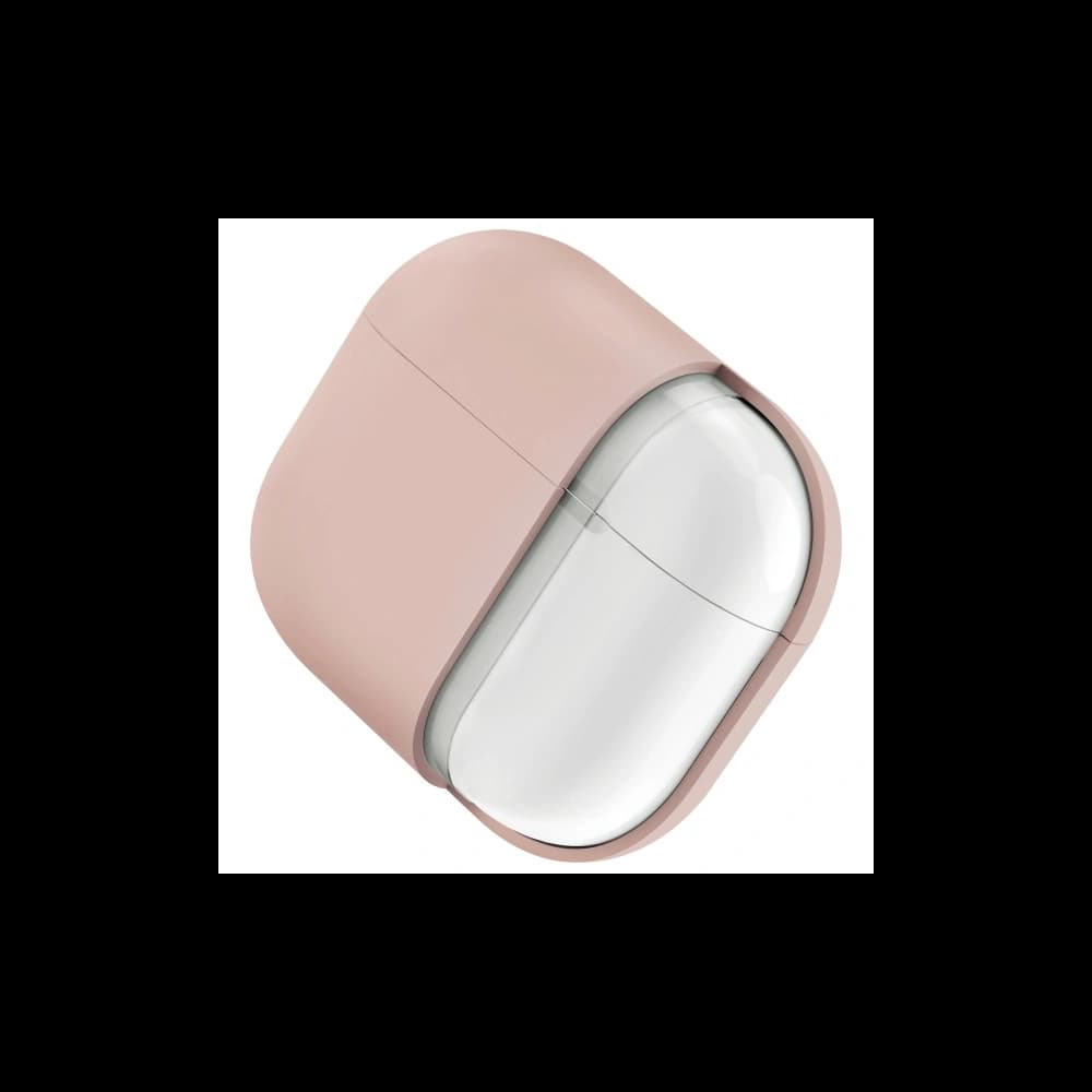UNIQ Lino Apple AirPods 4 Silikonová růžová blush - 5