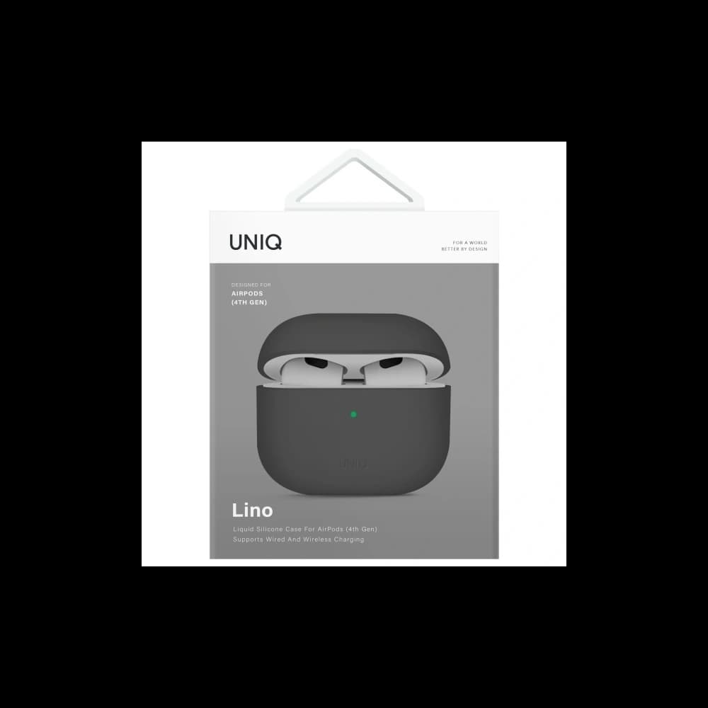UNIQ Lino Apple AirPods 4 Silicon gri cenușiu - 6
