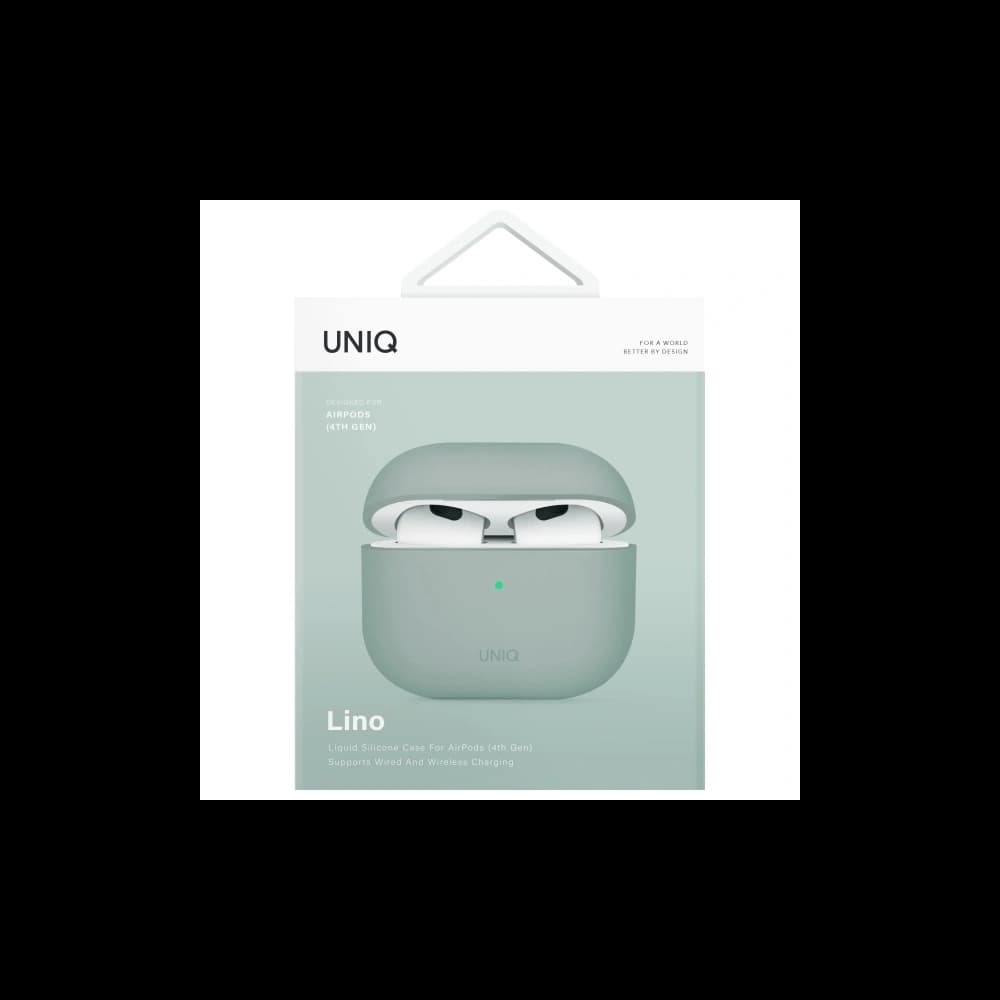 UNIQ Lino Apple AirPods 4 Siliconă verde plantă de gheață - 6