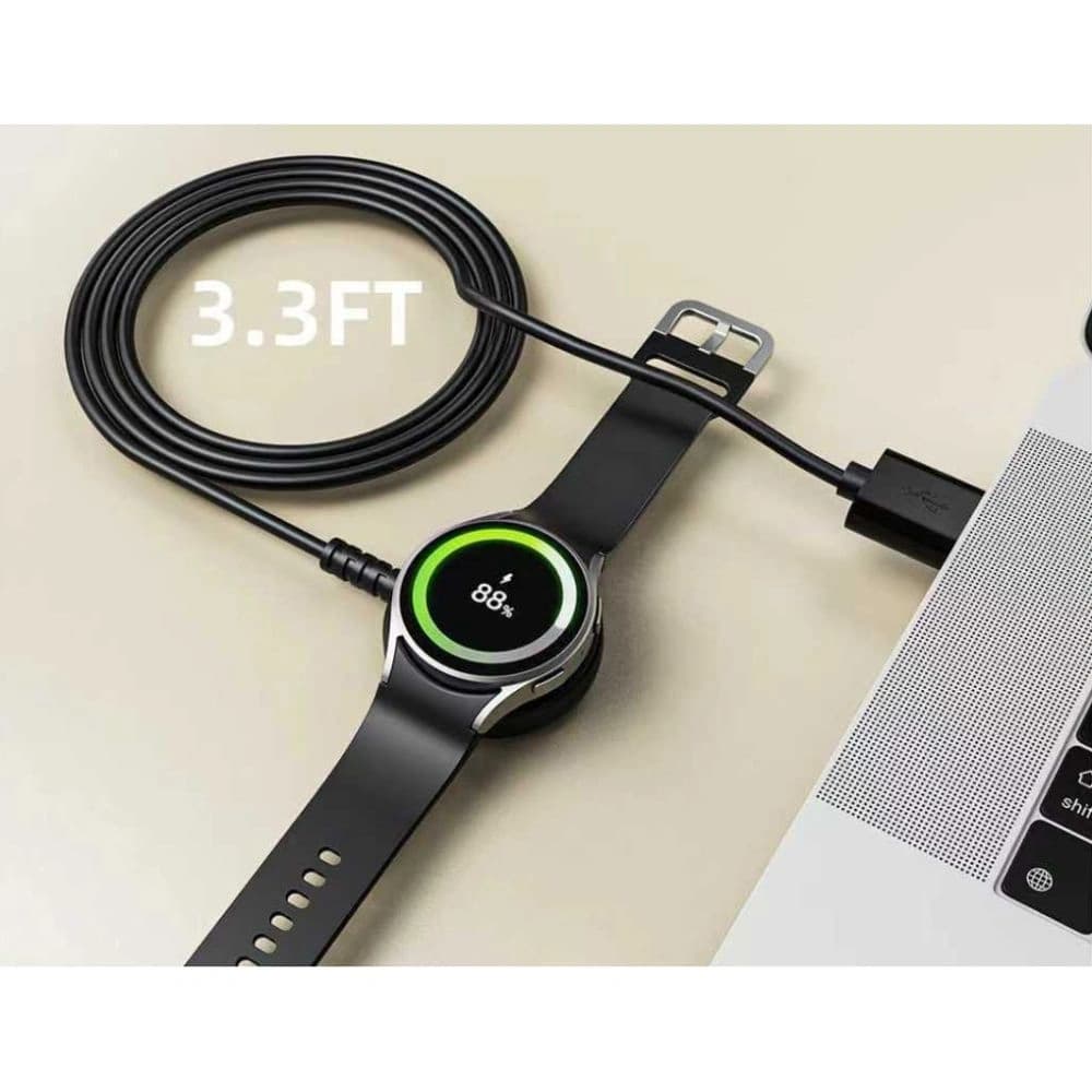Cablu de încărcare magnetic Tech-Protect MC03 Ultraboost USB-A 100cm pentru Samsung Galaxy Watch Negru - 3