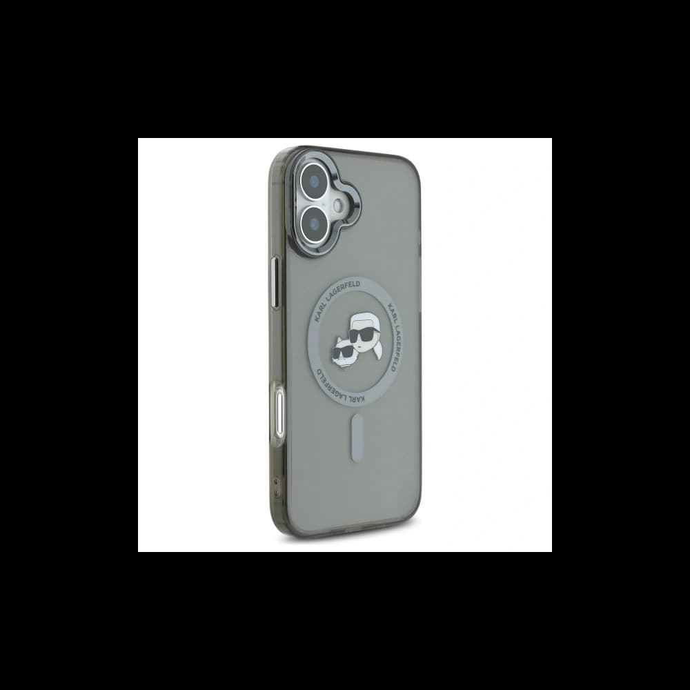 Karl Lagerfeld Apple iPhone 16 hardcase IML Metal Karl&Choupette Head MagSafe černá - 4