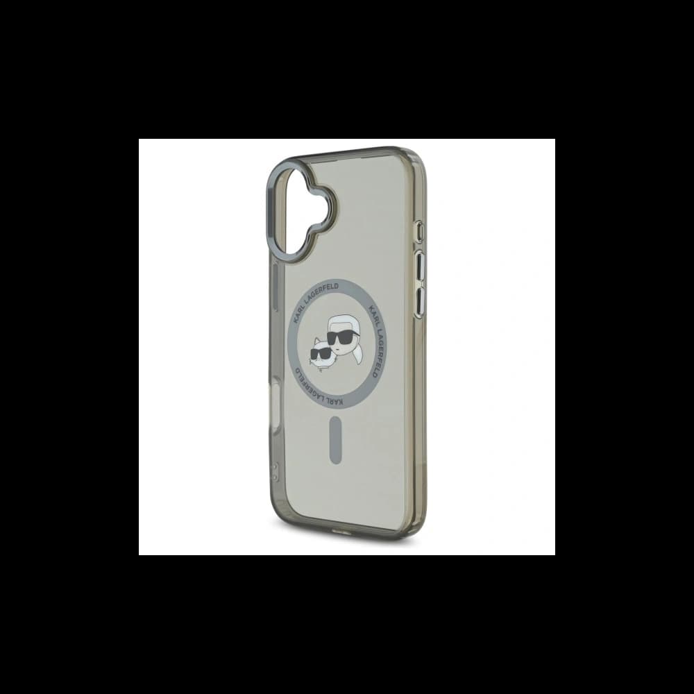 Karl Lagerfeld Apple iPhone 16 hardcase IML Metal Karl&Choupette Head MagSafe černá - 6