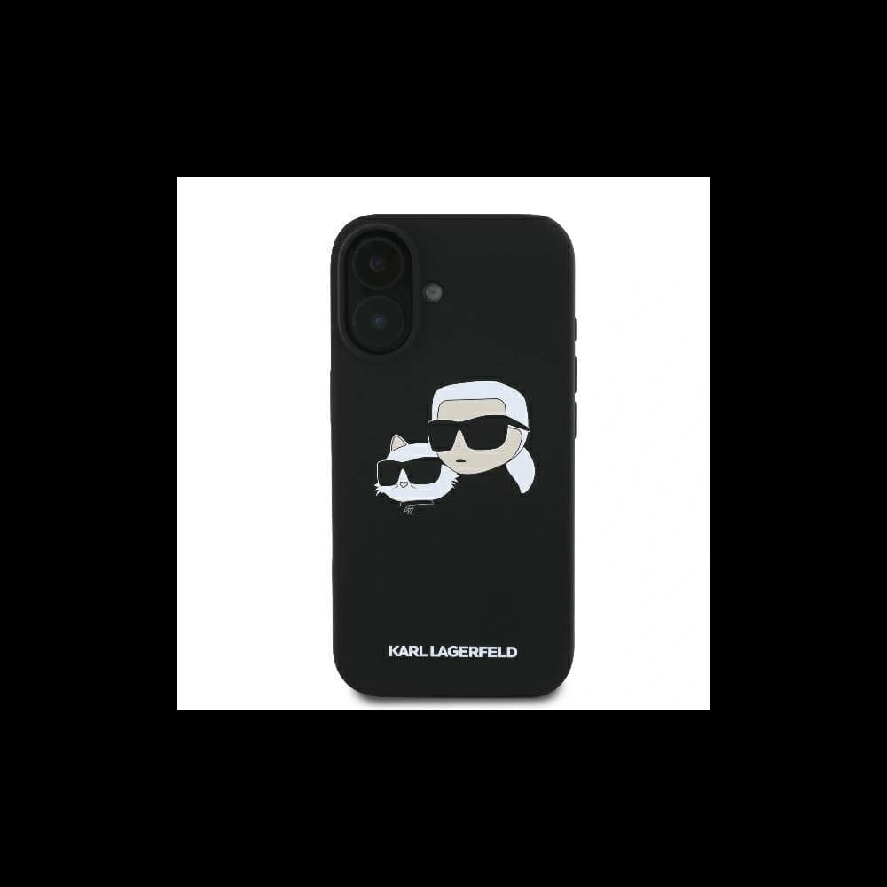 Karl Lagerfeld Apple iPhone 16 hardcase Siliconă Imprimare Double Heads MagSafe negru - 3