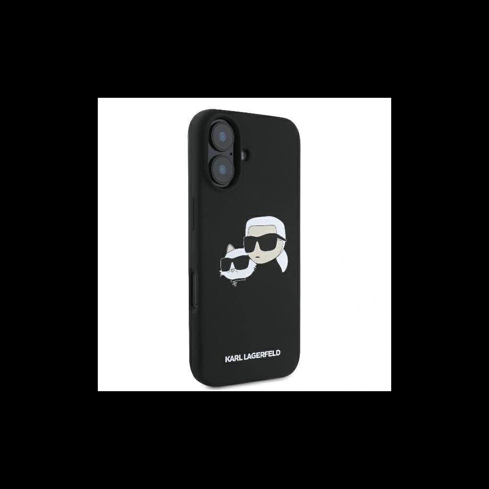 Karl Lagerfeld Apple iPhone 16 hardcase Siliconă Imprimare Double Heads MagSafe negru - 4