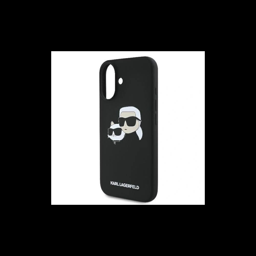 Karl Lagerfeld Apple iPhone 16 hardcase Siliconă Imprimare Double Heads MagSafe negru - 6
