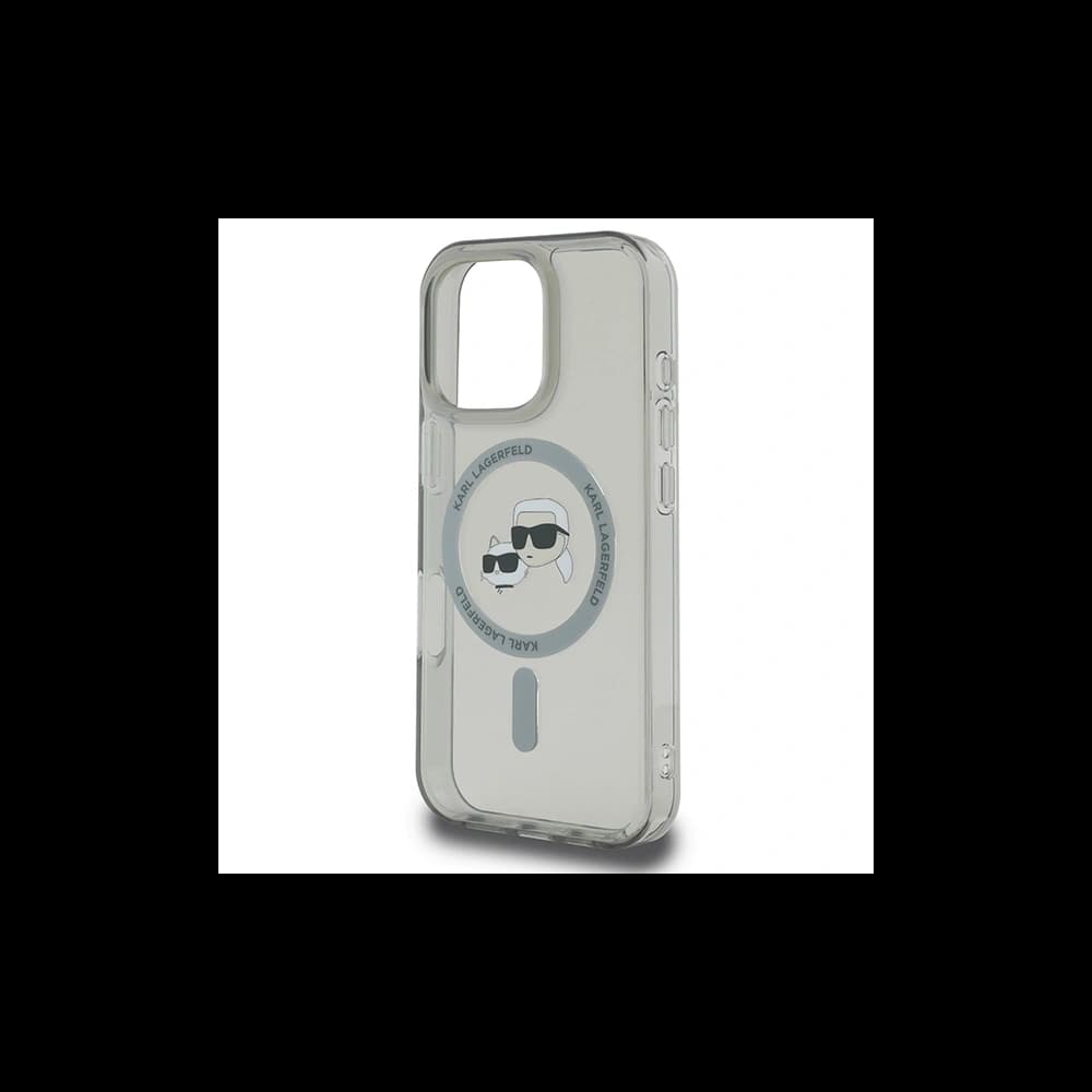 Karl Lagerfeld Apple iPhone 16 Pro Max Hardcase IML Metall Karl&Choupette Kopf MagSafe schwarz - 6