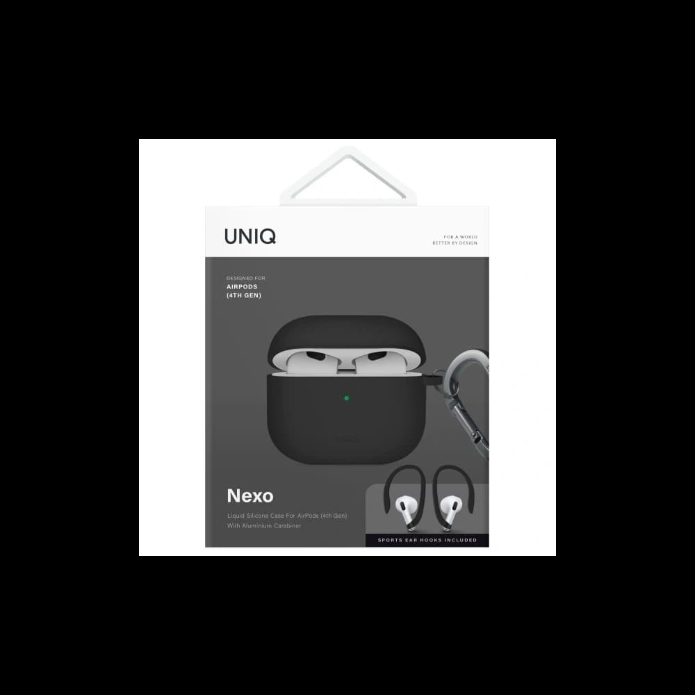 UNIQ Nexo Apple AirPods 4 + Cârlige pentru urechi din silicon negru - 8