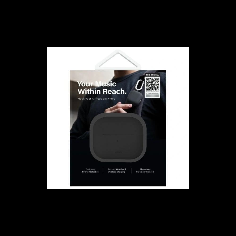 UNIQ Nexo Apple AirPods 4 + Cârlige pentru urechi din silicon negru - 9