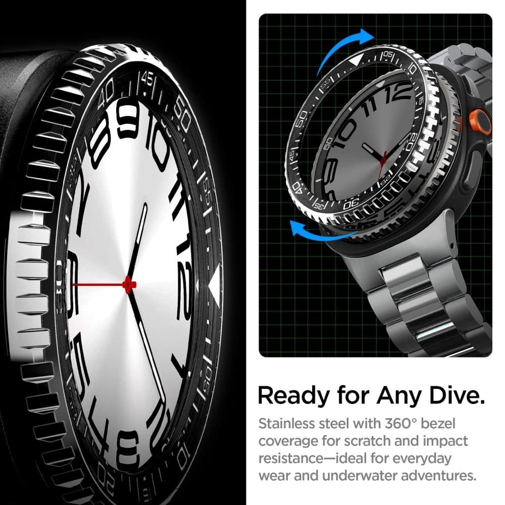 Spigen Bezel Tune Pro Diver Samsung Galaxy Watch 8 Classic 46mm Fekete - 12