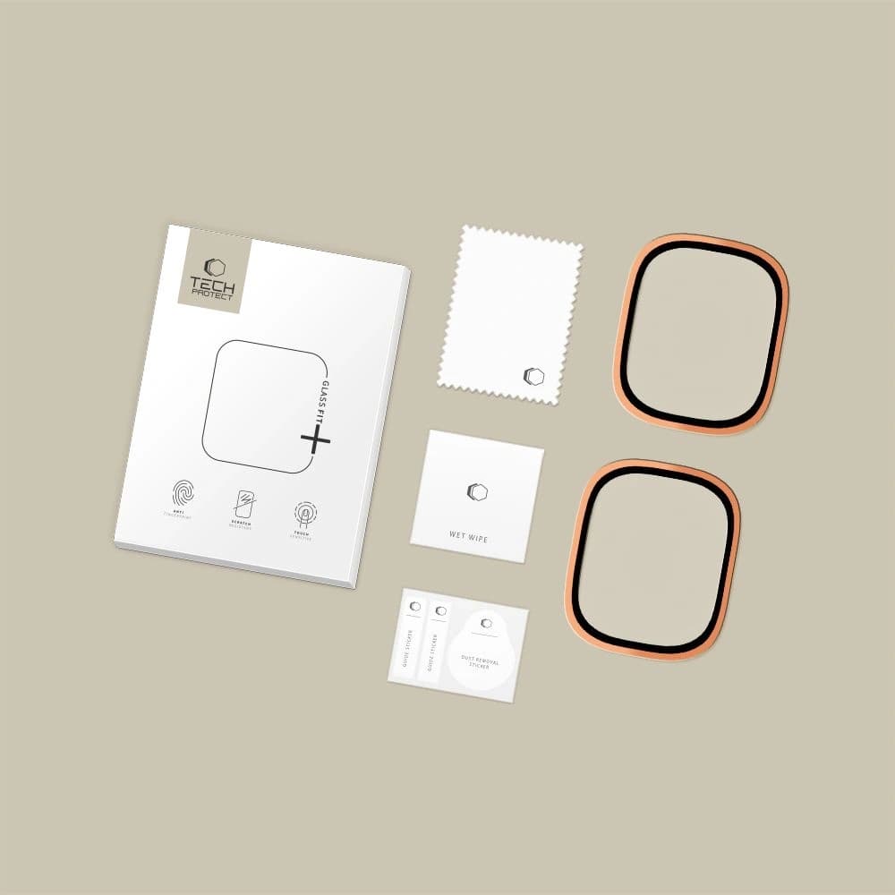 Tech-Protect Skleněný kroužek pro Apple Watch Ultra 1 / 2 / 3 49mm Kosmická oranžová [2 BALENÍ] - 5