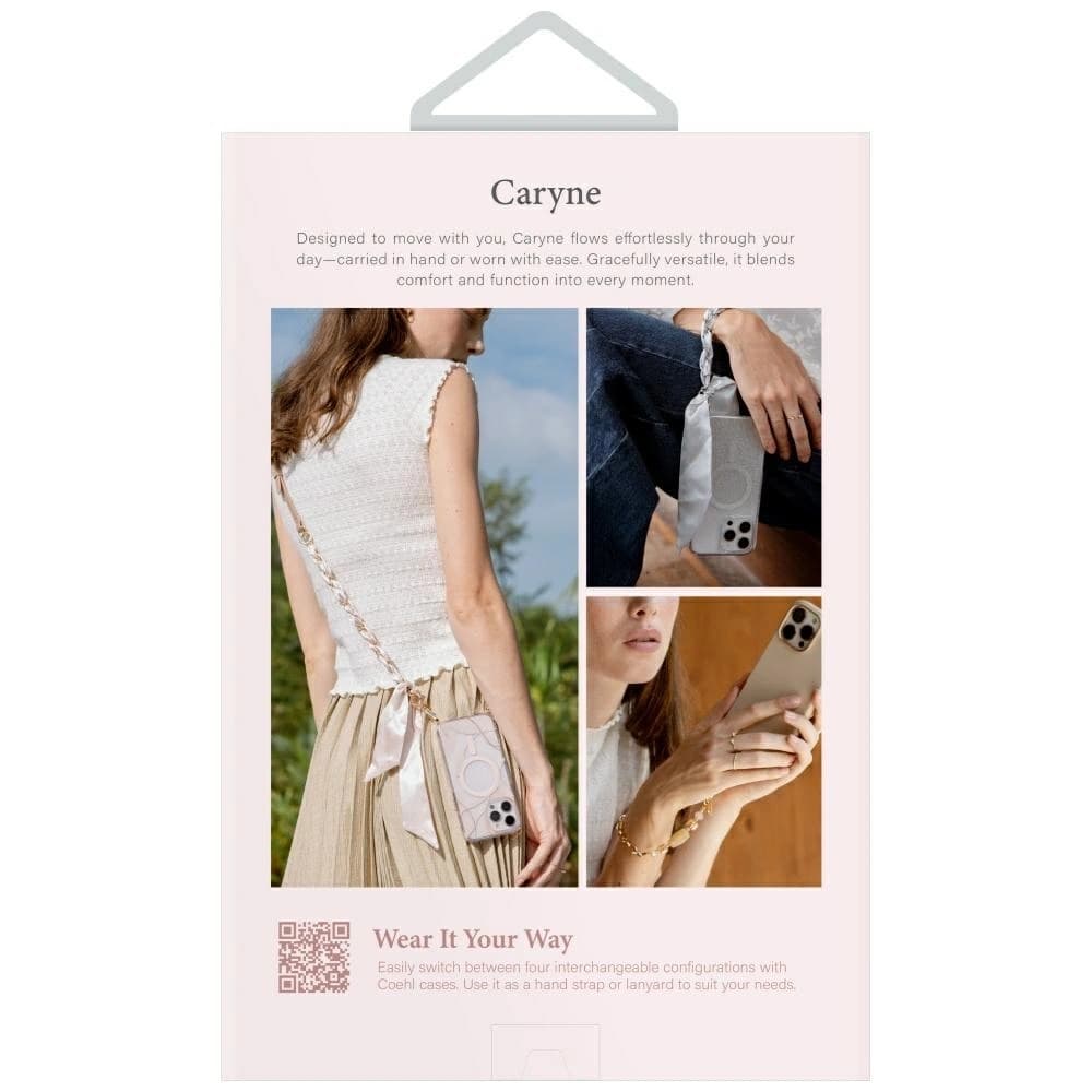 Uniwersalna smycz do telefonu 2w1 UNIQ Coehl Caryne kremowy - 3