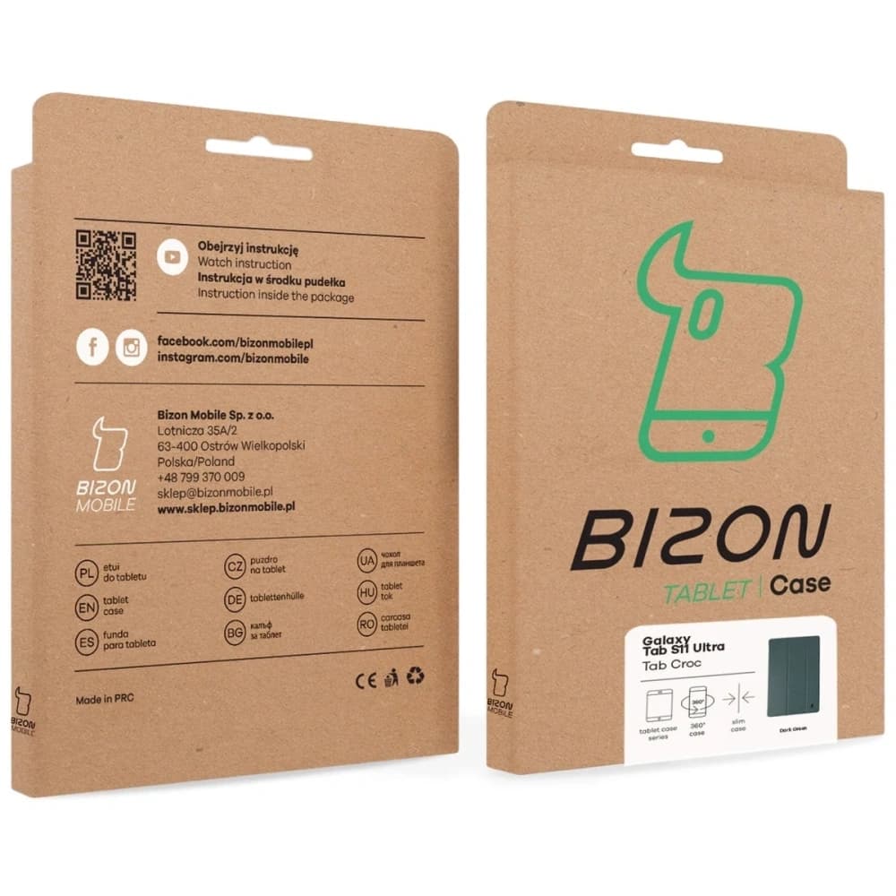 Bizon Case Tab Croc Samsung Galaxy Tab S11 Ultra tmavě zelená - 9