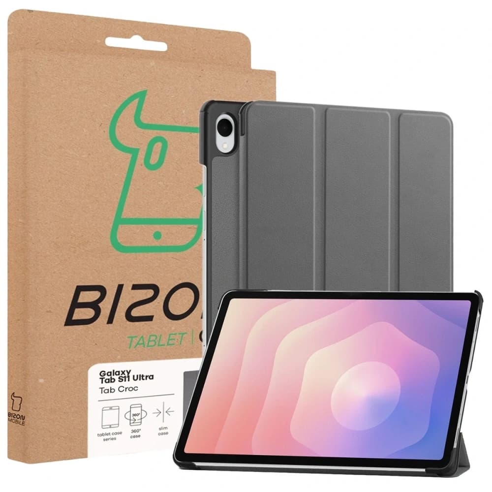 Bizon Case Tab Croc Samsung Galaxy Tab S11 Ultra šedá - 8
