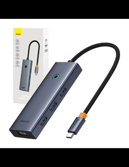 Baseus UltraJoy HUB 5in1 USB-C / HDMI4K@30Hz, 4xUSB-A 3.0 (gri)