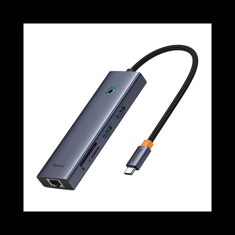 Baseus UltraJoy HUB 7w1 7-Port USB-C / HDMI4K@30Hz, 2xUSB-A 3.0, USB-C PD, RJ45, SD/TF3.0 - 2