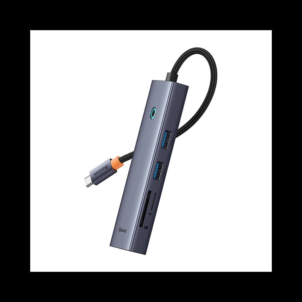 Baseus UltraJoy HUB 7w1 7-Port USB-C / HDMI4K@30Hz, 2xUSB-A 3.0, USB-C PD, RJ45, SD/TF3.0 - 5