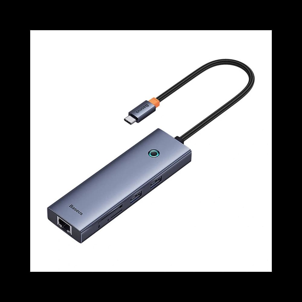 Baseus UltraJoy HUB 7w1 7-Port USB-C / HDMI4K@30Hz, 2xUSB-A 3.0, USB-C PD, RJ45, SD/TF3.0 - 6
