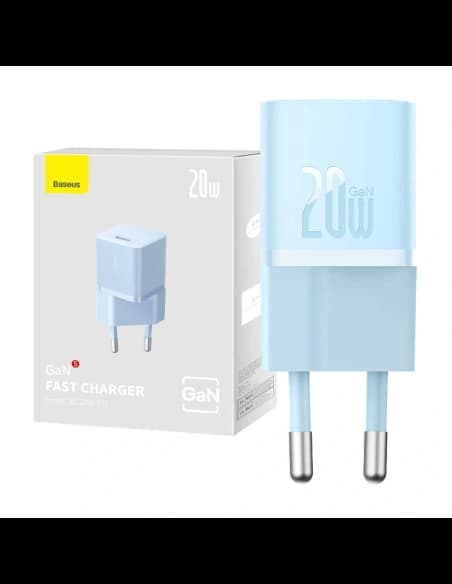 Baseus GaN5 20W Mini Zástrčka do Zdi (modrá)