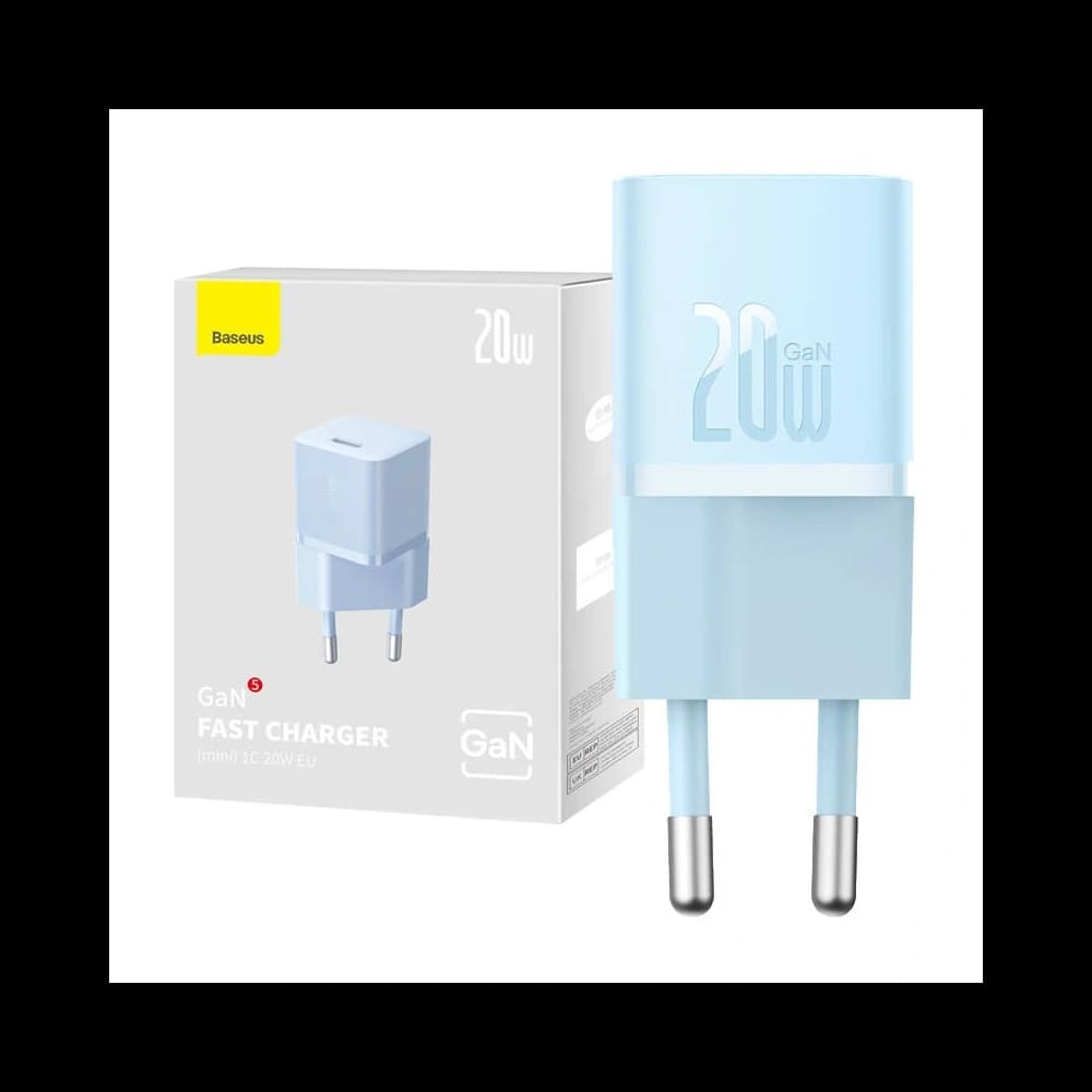 Baseus GaN5 20W Mini Zástrčka do Zdi (modrá) - 1