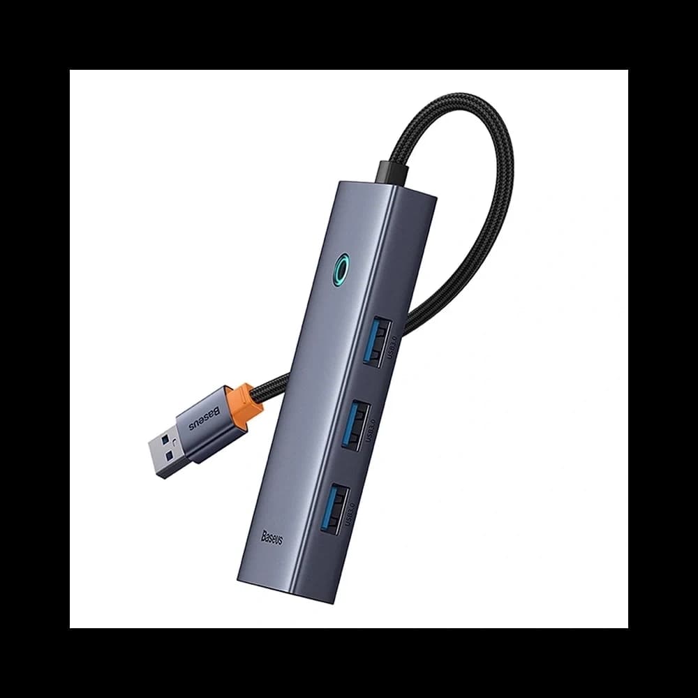 Adaptor Baseus UltraJoy HUB 4in1 USB-A / 4xUSB-A 3.0 (gri) - 5
