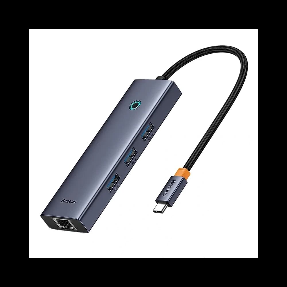 Baseus UltraJoy HUB 6w1 USB-C / HDMI4K@30Hz, 3xUSB-A 3.0+ USB-C PD+RJ45 (grey) - 4