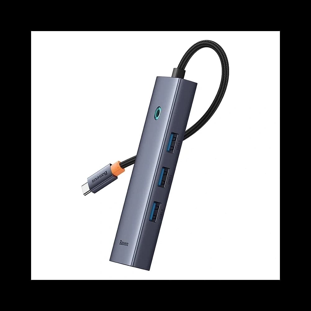 Baseus UltraJoy HUB 6w1 USB-C / HDMI4K@30Hz, 3xUSB-A 3.0+ USB-C PD+RJ45 (grey) - 5